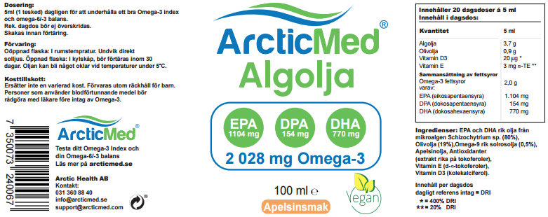 AlgOmega-3 Premium Orange flavor 6-pack