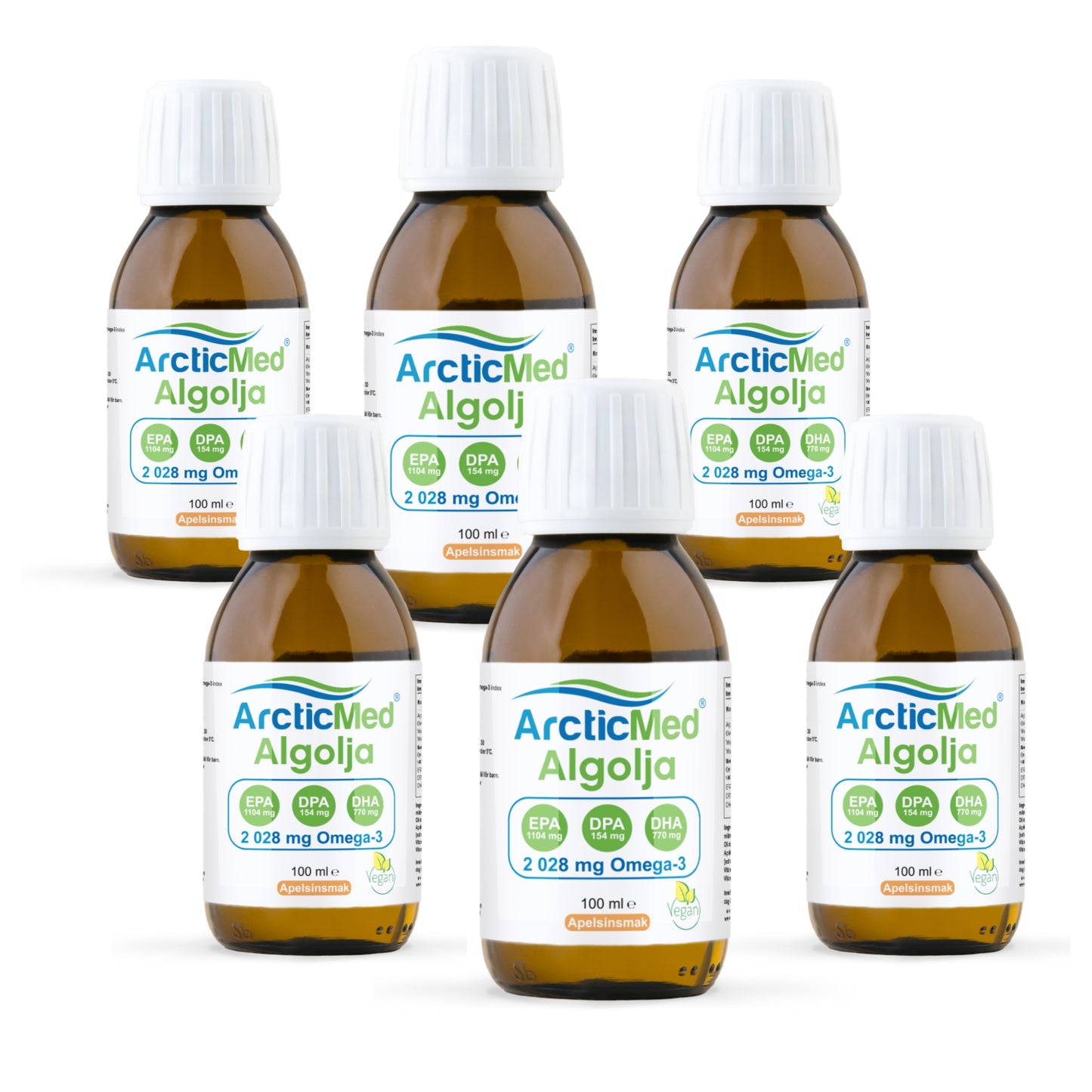 AlgOmega-3 Premium Orange flavor 6-pack