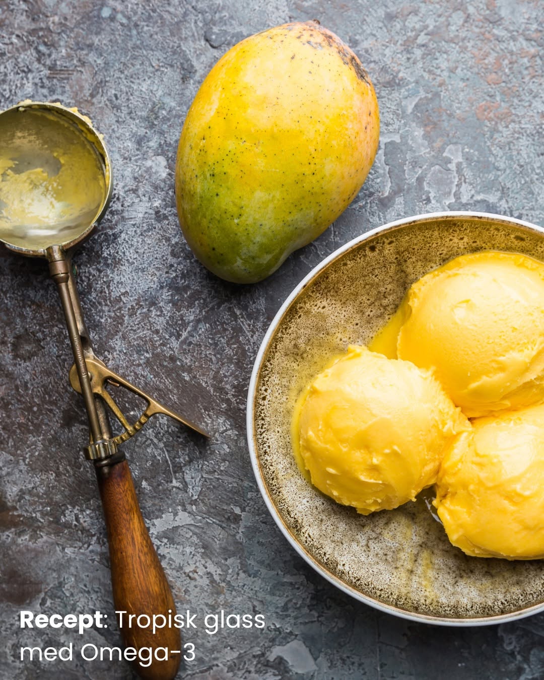 Mangosorbet med Arcticmed Omega-3