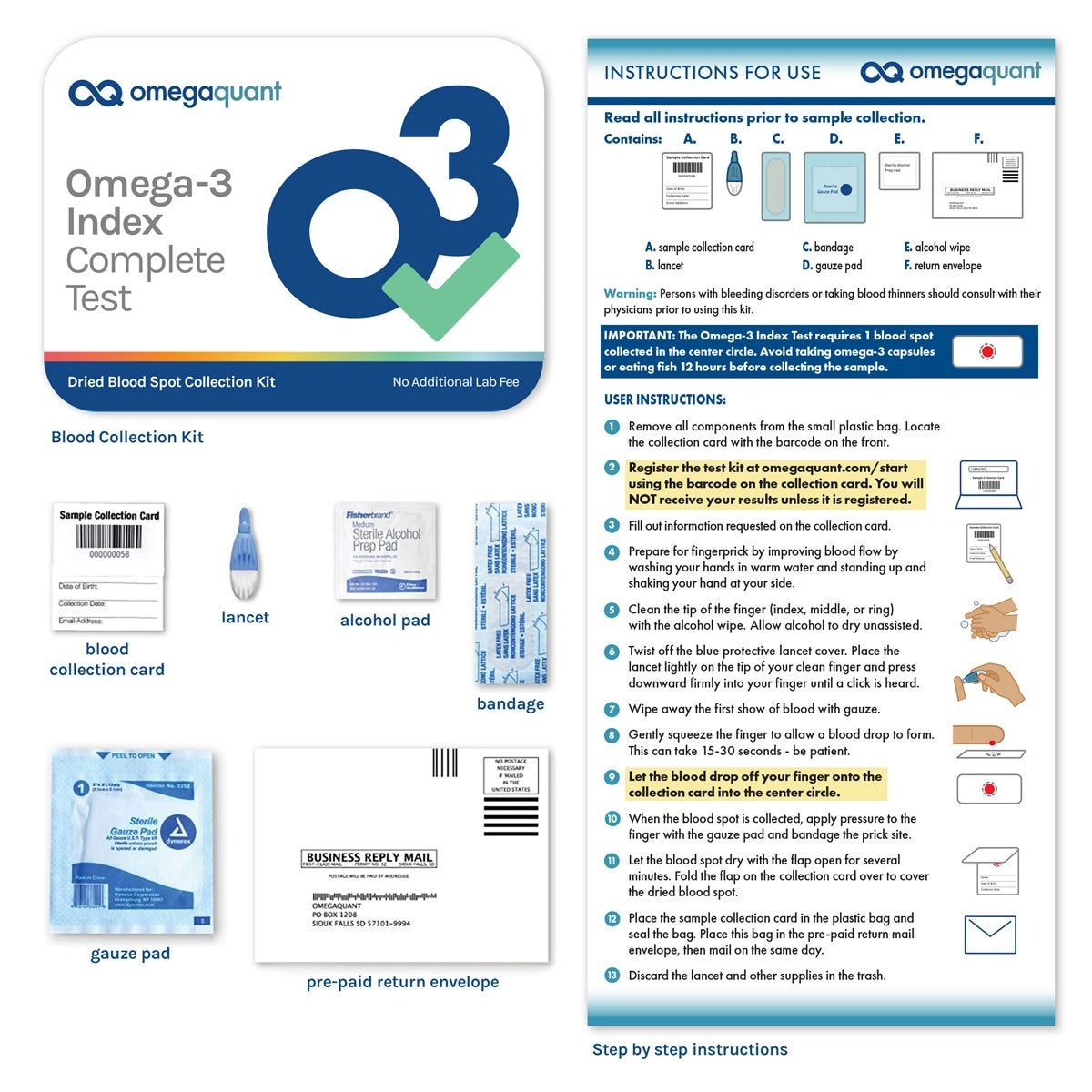 Omega-3 Index Complete Test