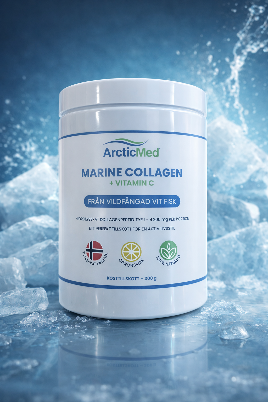 Premium marine collagen från ArcticMed – kollagenpulver inspirerat av nordisk renhet och kvalitet