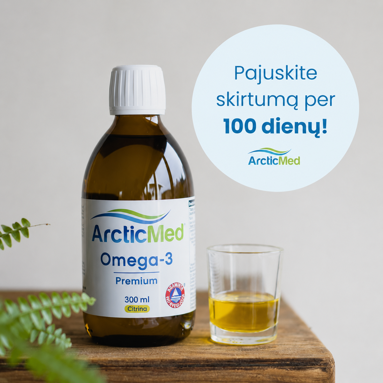 pajusk skirtumą per 100 dienų